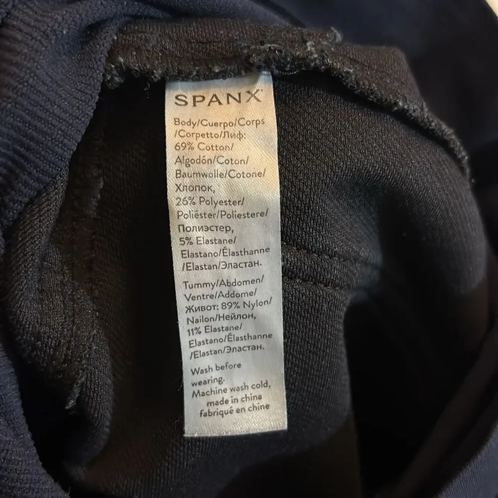 SPANX | maternity small denim blue jeans
